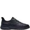 CLARKS MENS EASY ON EASY OFF LACE SHOE - BLACK LEATHER